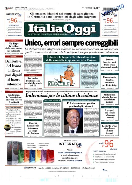 Italia oggi : quotidiano di economia finanza e politica